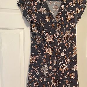 Loft midi button down dress size 12